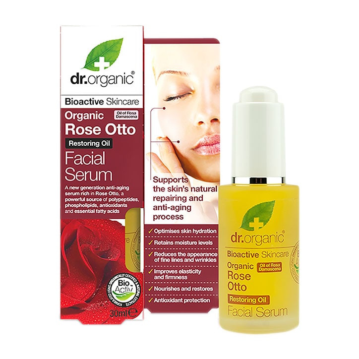 Dr Organic Ορός Προσώπου με Rose Otto 30ml